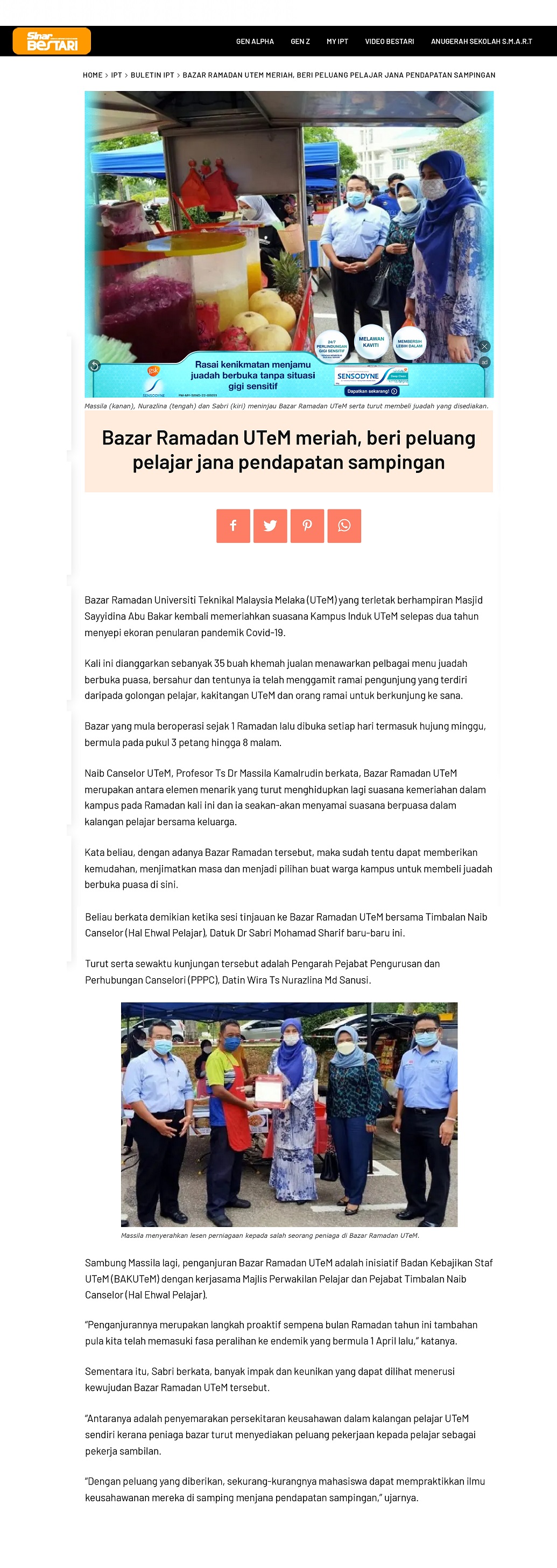 Bazar Ramadan UTeM meriah, beri peluang pelajar jana pendapatan sampingan