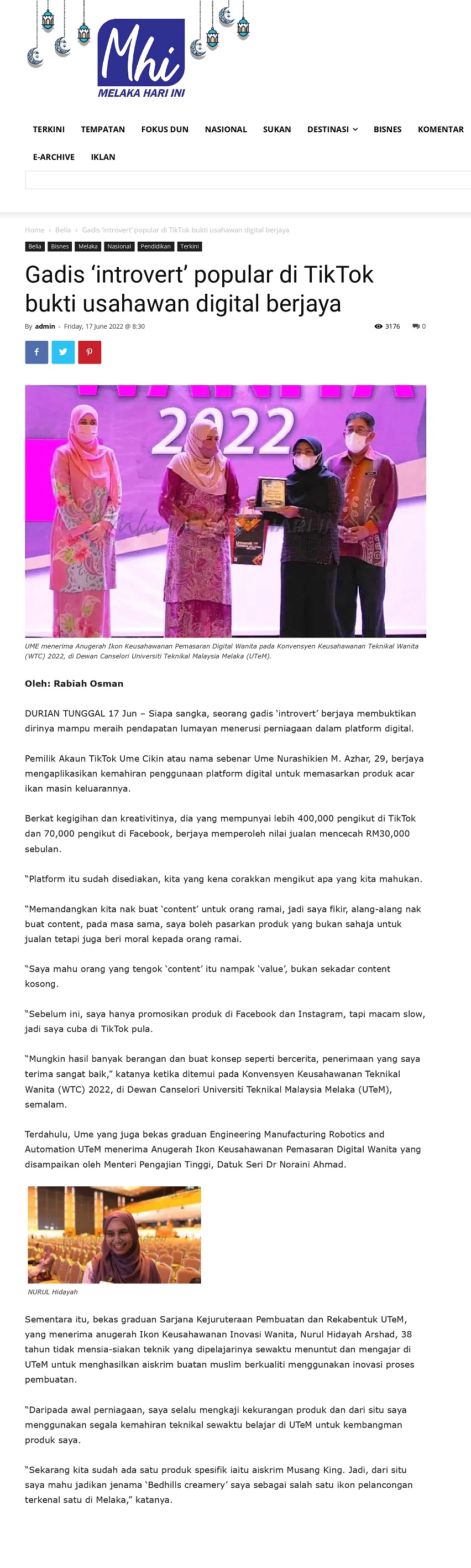 Gadis ‘introvert’ popular di TikTok bukti usahawan digital berjaya