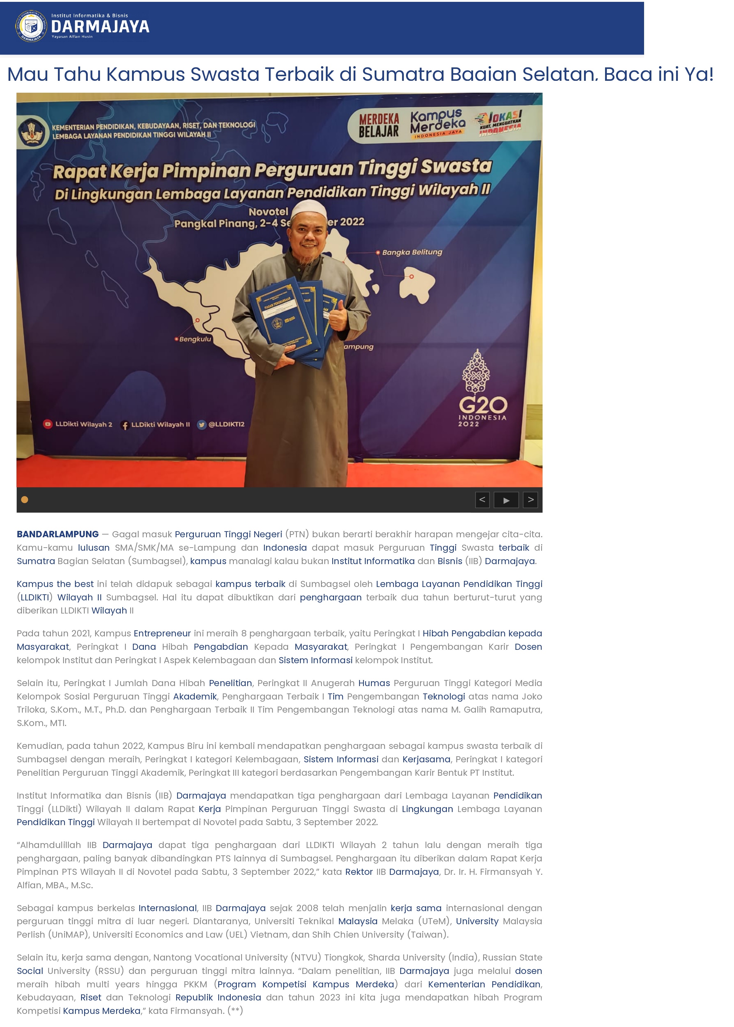 Mau Tahu Kampus Swasta Terbaik di Sumatra Bagian Selatan, Baca ini Ya!