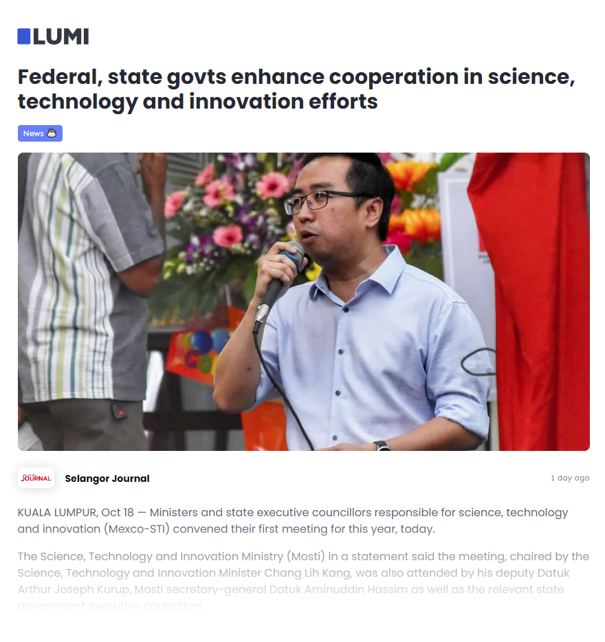 Federal, state govts enhance cooperation in science, technology and innovation efforts