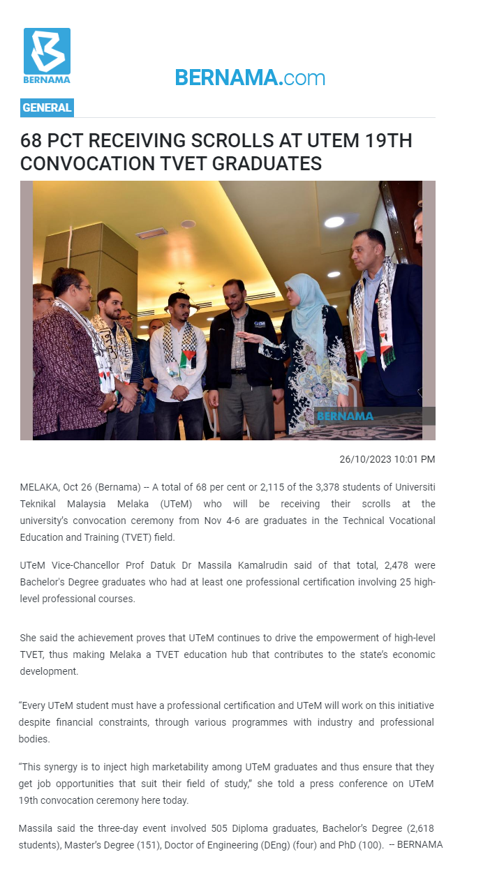 68 PCT RECEIVING SCROLLS AT UTEM 19TH CONVOCATION TVET GRADUATES