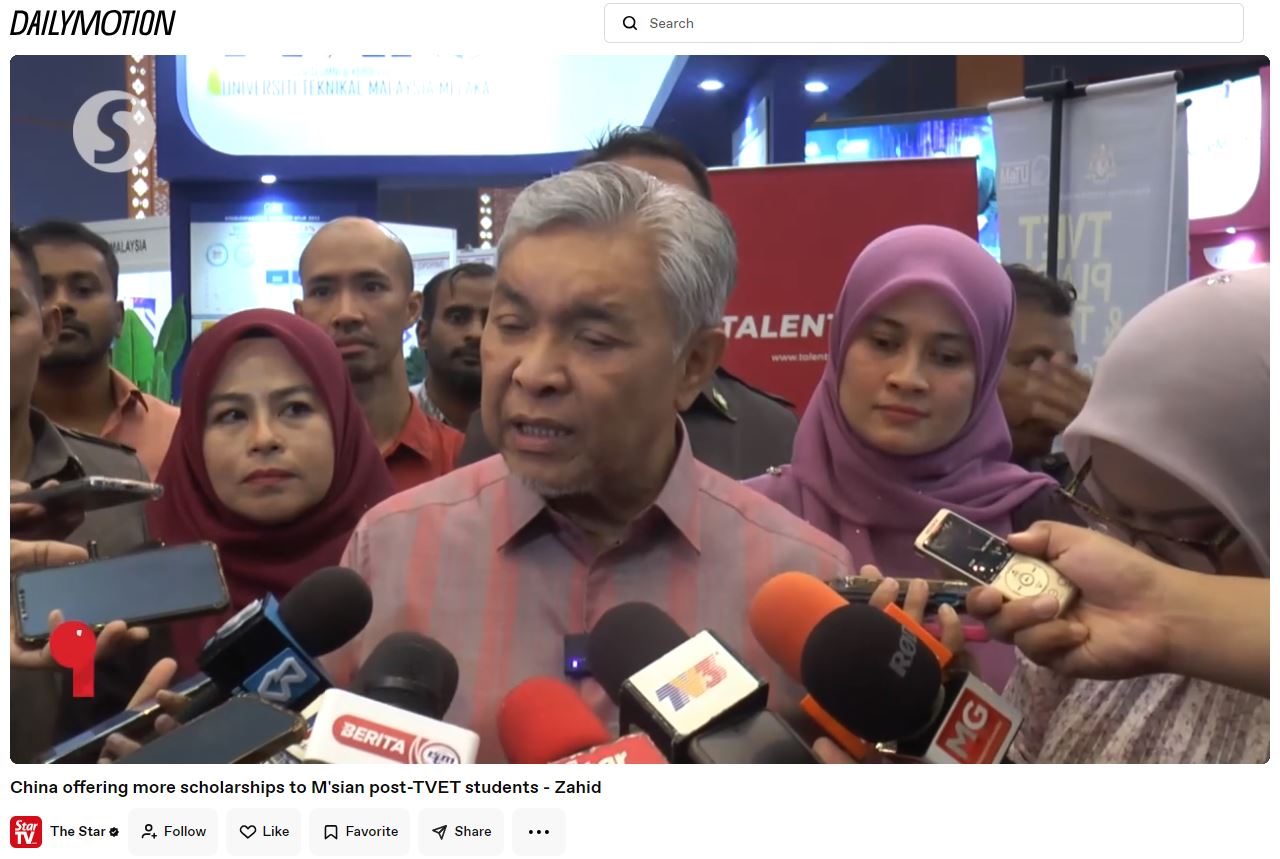 China offering more scholarships to M'sian post-TVET students - Zahid