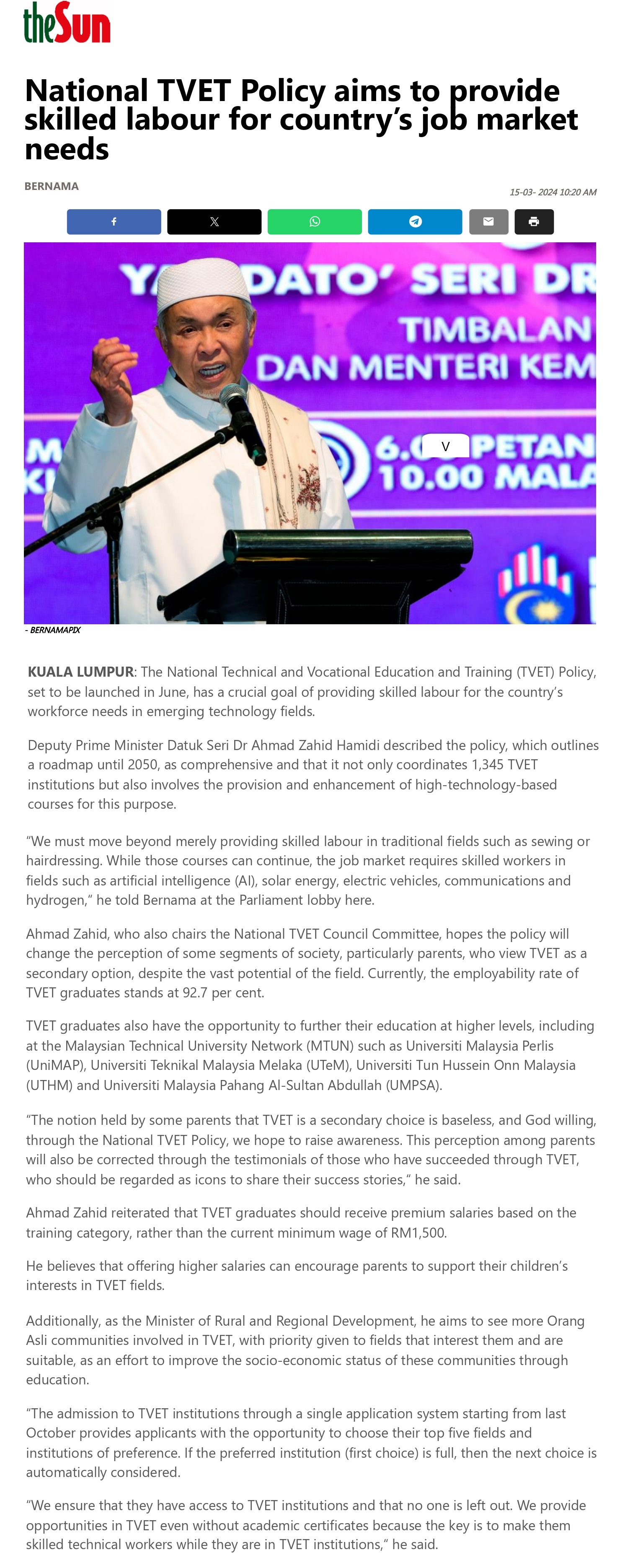 National TVET Policy aims to provide skilled labour for country’s job market needs