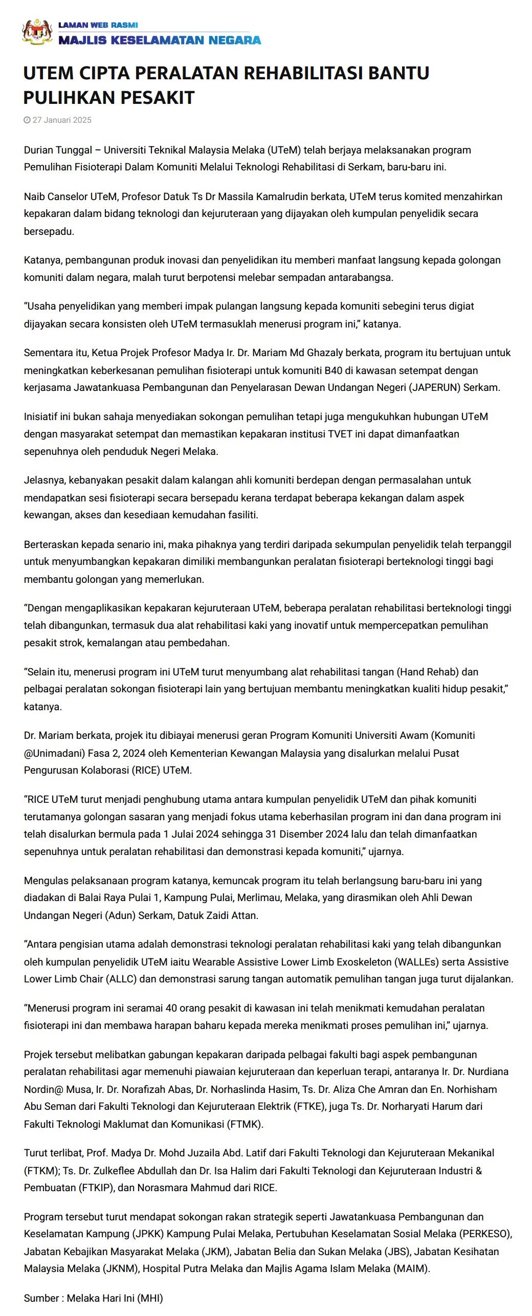 41 UTEM CIPTA PERALATAN REHABILITASI BANTU PULIHKAN PESAKIT 