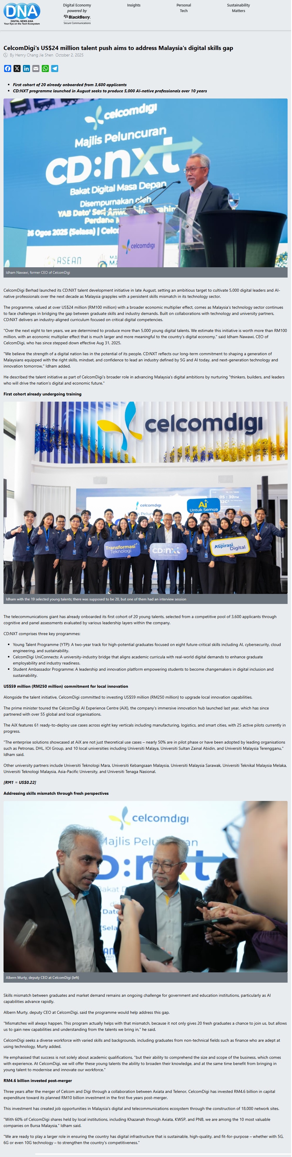 518 CelcomDigi's US$24 million talent push aims to address Malaysia's digital skills gap _ Digital News Asia