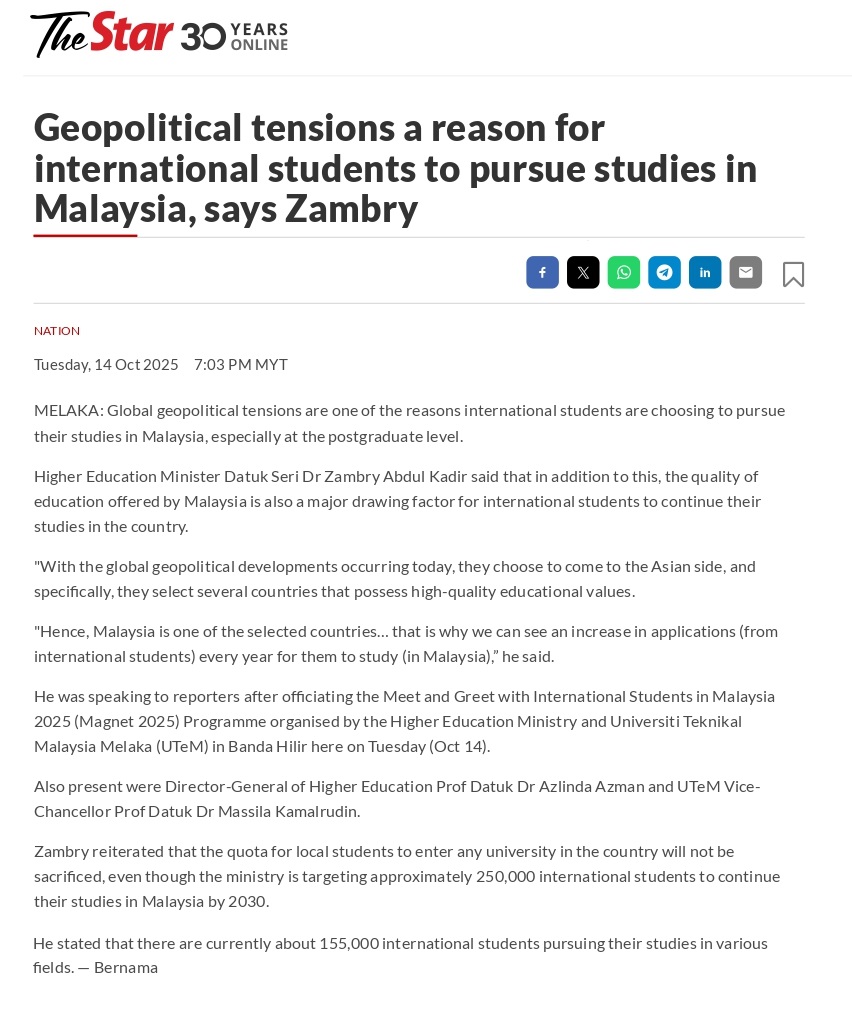 540 Geopolitical tensions a reason for international students to pursue studies in Malaysia, says Zambry _ The Star_page-0001