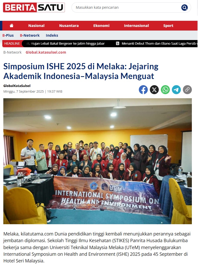 449 Simposium ISHE 2025 di Melaka_ Jejaring Akademik Indonesia–Malaysia Menguat -  BeritaSatu Network