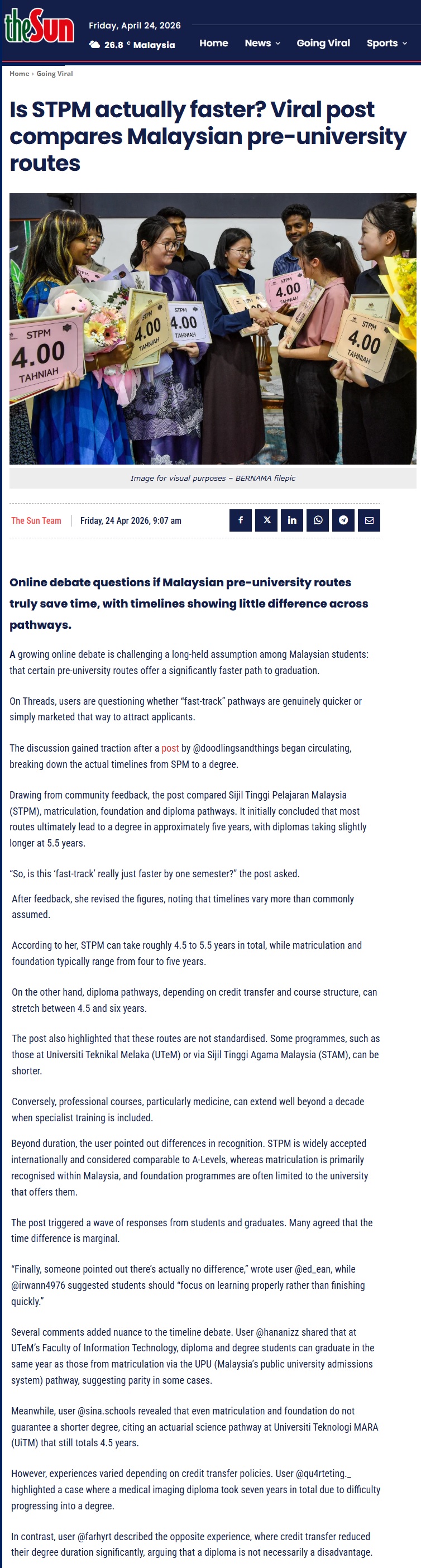 196 Is STPM actually faster_ Viral post compares Malaysian pre-university routes